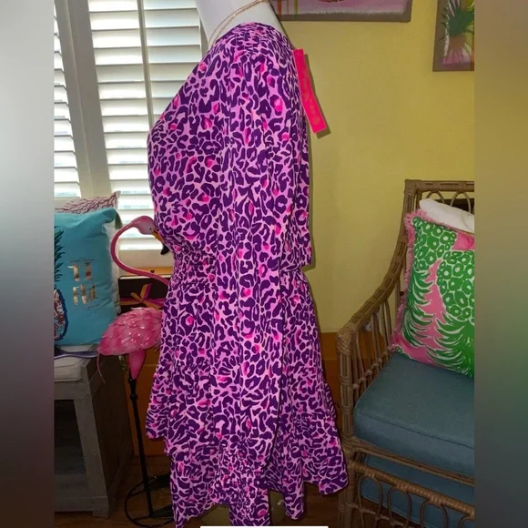 Lilly Pulitzer NWT Cristiana Dress Purple Berry My Favorite Spot $228 Size 8 - Picture 6 of 11